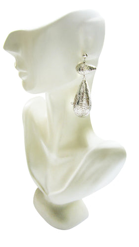 Spiral 950 Silver Earrings Jewelry - Princesa Inca®