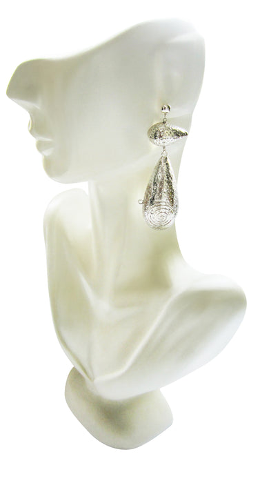 Spiral 950 Silver Earrings Jewelry - Princesa Inca®