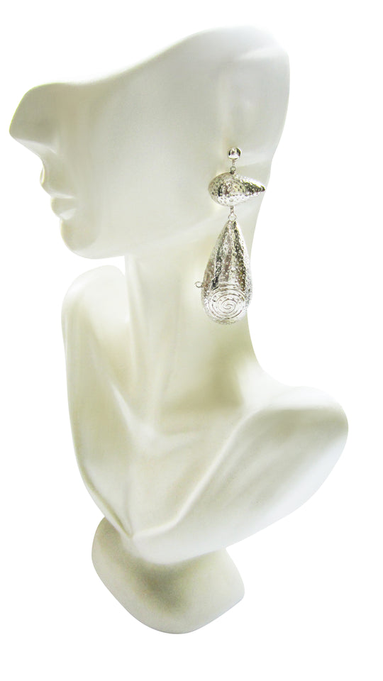 Spiral 950 Silver Earrings Jewelry - Princesa Inca®