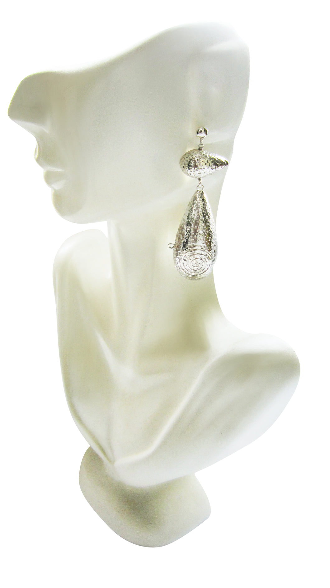 Spiral 950 Silver Earrings Jewelry - Princesa Inca®