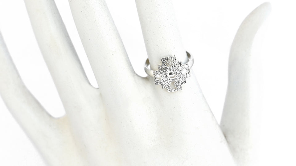 Andean Cross 950 Silver Ring Jewelry - Princesa Inca®
