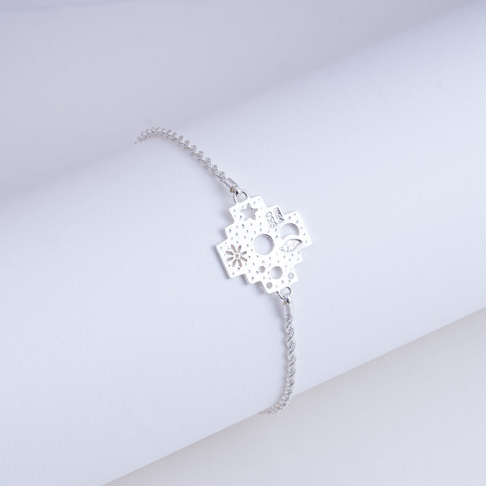 Andean Cross 950 Silver Bracelet Jewelry - Princesa Inca®