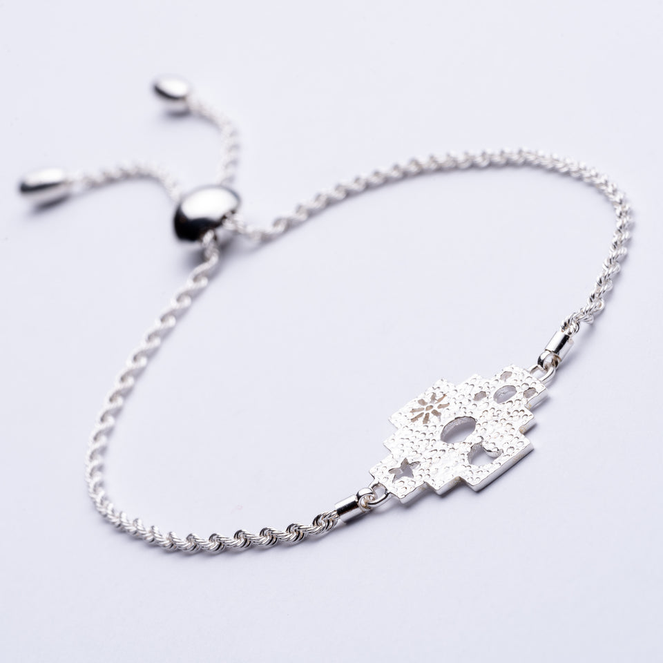 950 Sterling Silver Bracelet -Flower