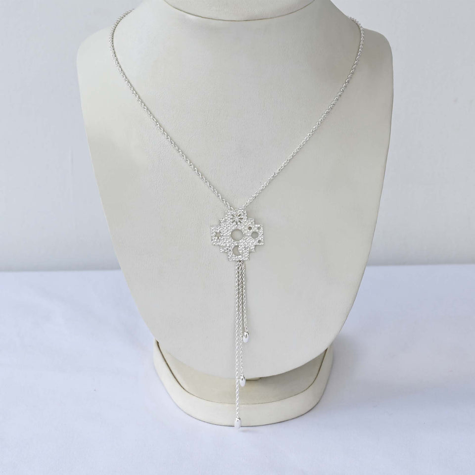 Andean Cross 950 Silver Necklace Jewelry - Princesa Inca®