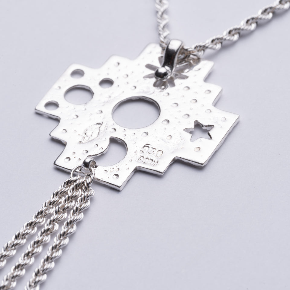 Andean Cross 950 Silver Necklace Jewelry - Princesa Inca®