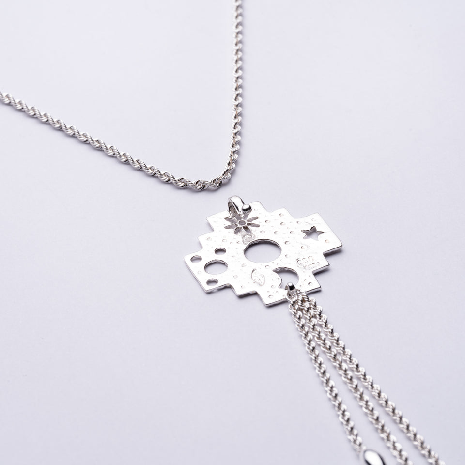 Andean Cross 950 Silver Necklace Jewelry - Princesa Inca®