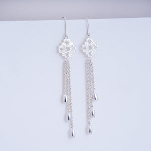 Andean Cross 950 Silver Earrings Jewelry - Princesa Inca®
