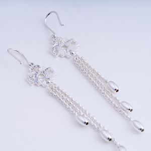 Andean Cross 950 Silver Earrings Jewelry - Princesa Inca®