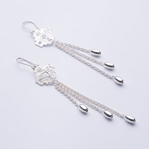 Andean Cross 950 Silver Earrings Jewelry - Princesa Inca®