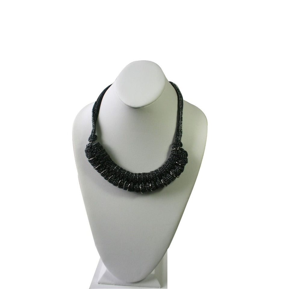 Pectoral mochica Necklace ~ Charcoal Gray - Princesa Inca®