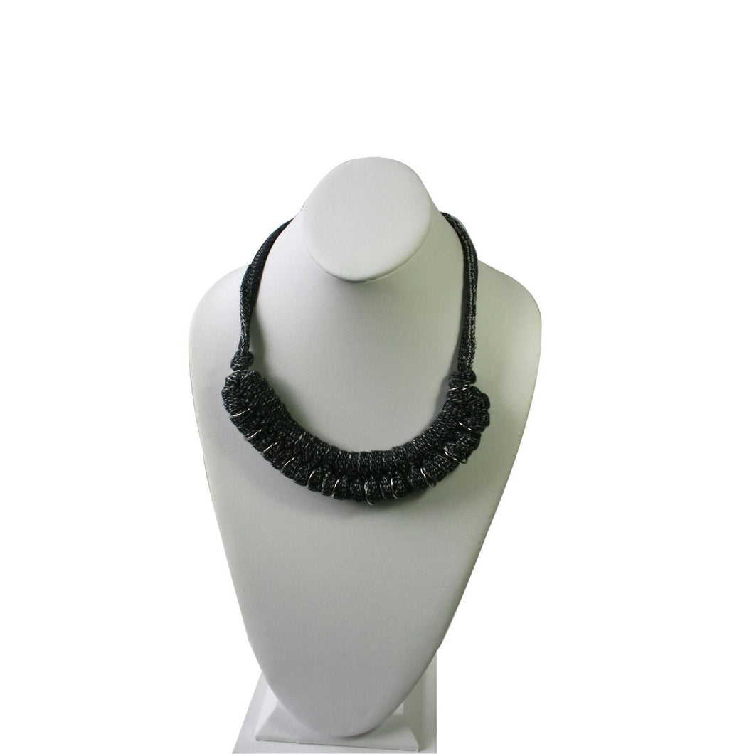Pectoral mochica Necklace ~ Charcoal Gray - Princesa Inca®